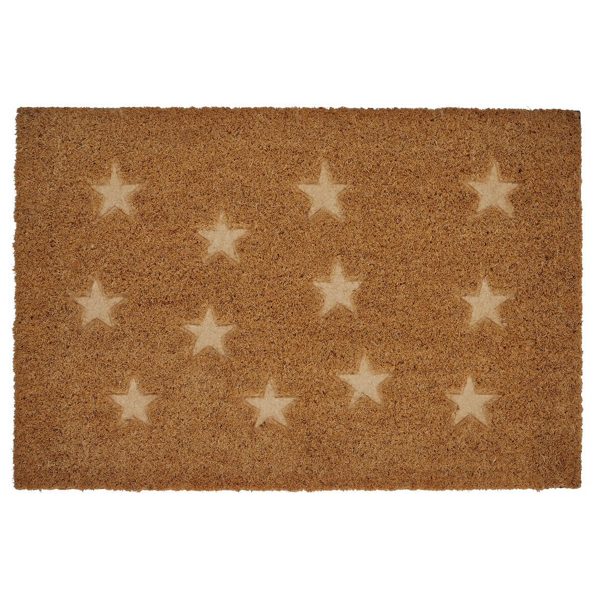 Star Embossed Coir Doormat natural, SO'HOME