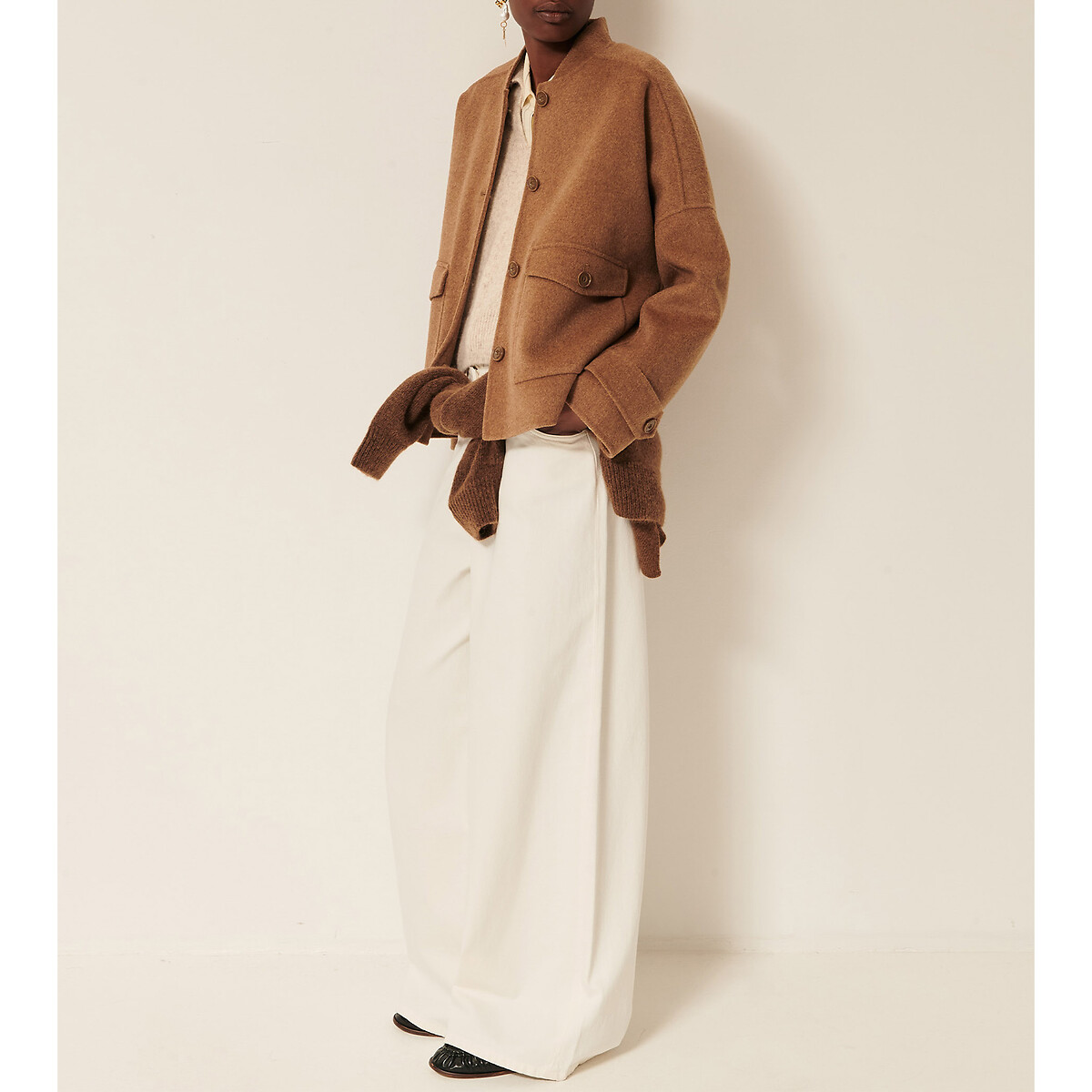 Manteau court en laine mélangée, YALESPRING camel clair, SESSUN