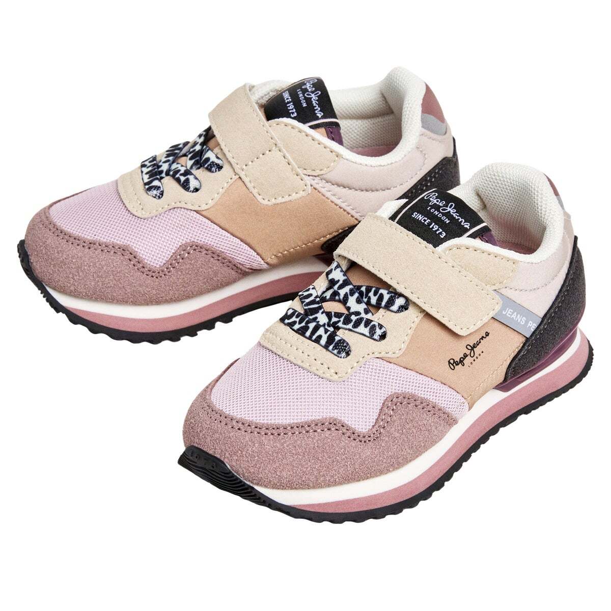 Baskets Running Avec Fermeture Velcro rose décoloré, PEPE JEANS