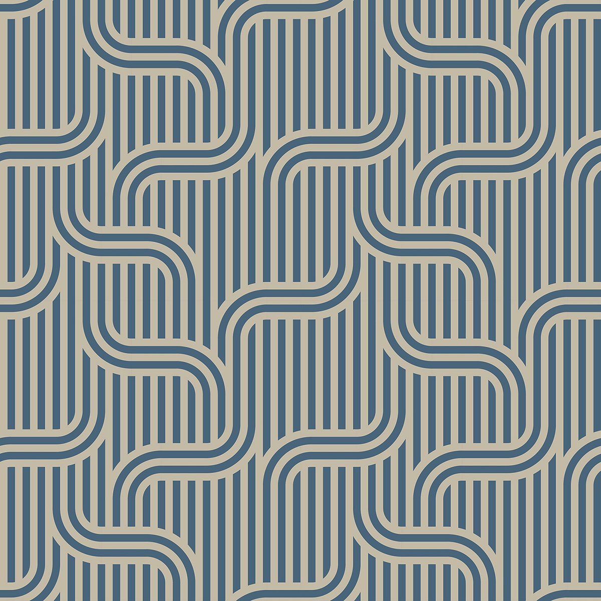 Papier peint, blue roots décorative bleu, HEXOA