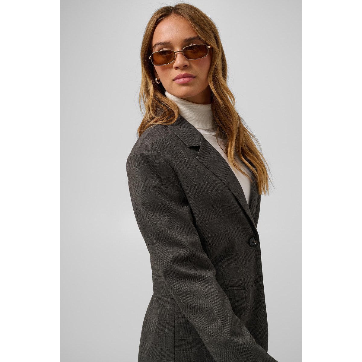 Blazer gris dark grey check, KAFFE