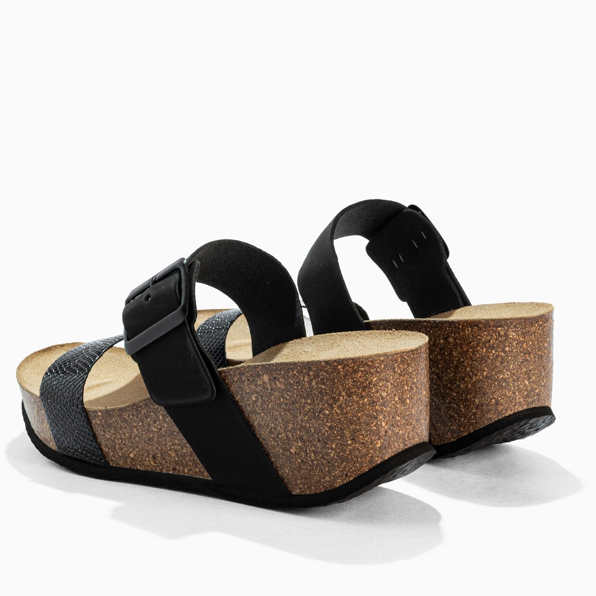 Sandales compensées PERSEE noir, BAYTON