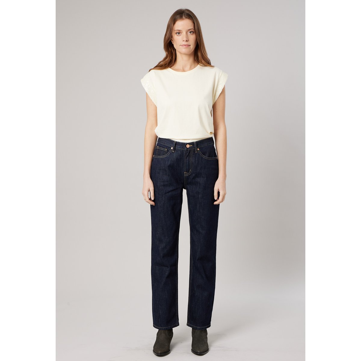 Jean brut regular femme PAMY brut, DEELUXE