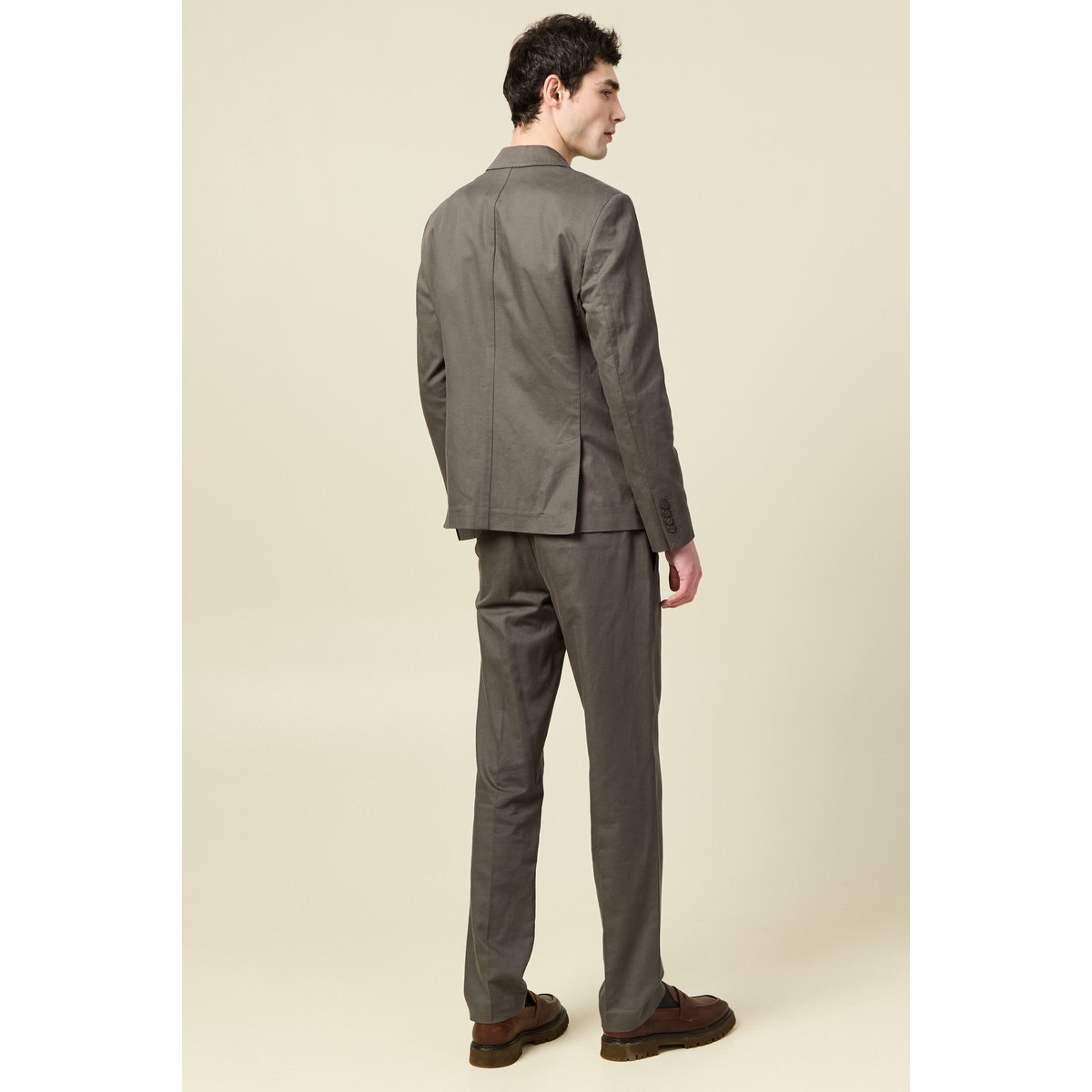 Blazer manches longues col classique vert foncé, BONOBO
