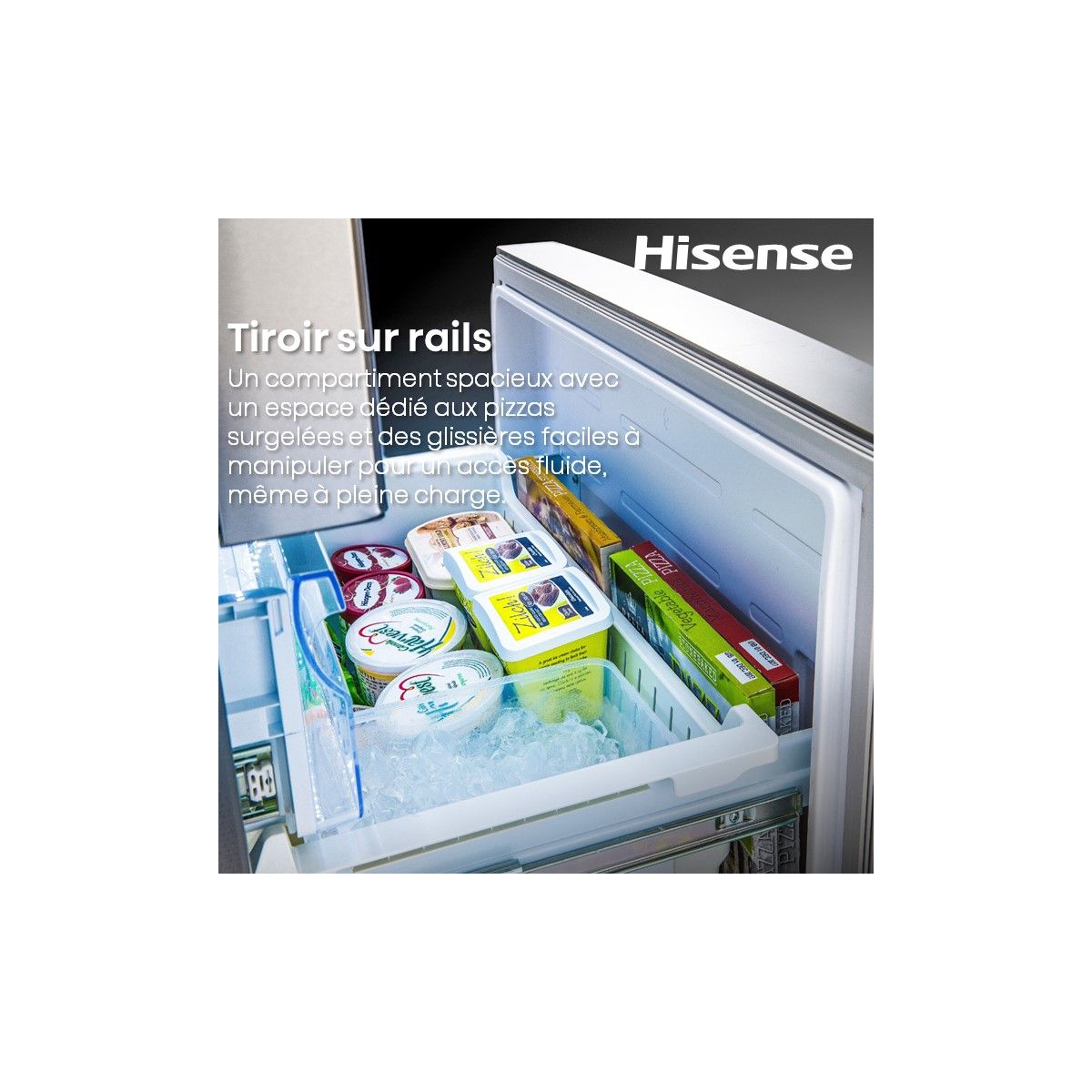 Réfrigérateur multi portes RF815N4SWSE couleur unique, HISENSE