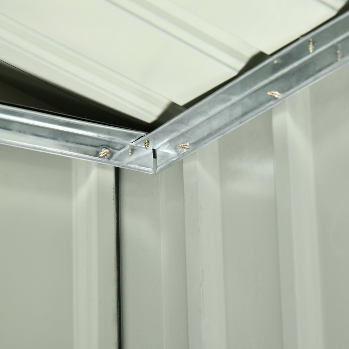 Abri pour tondeuse à gazon Acier Gris gris, OUTSUNNY