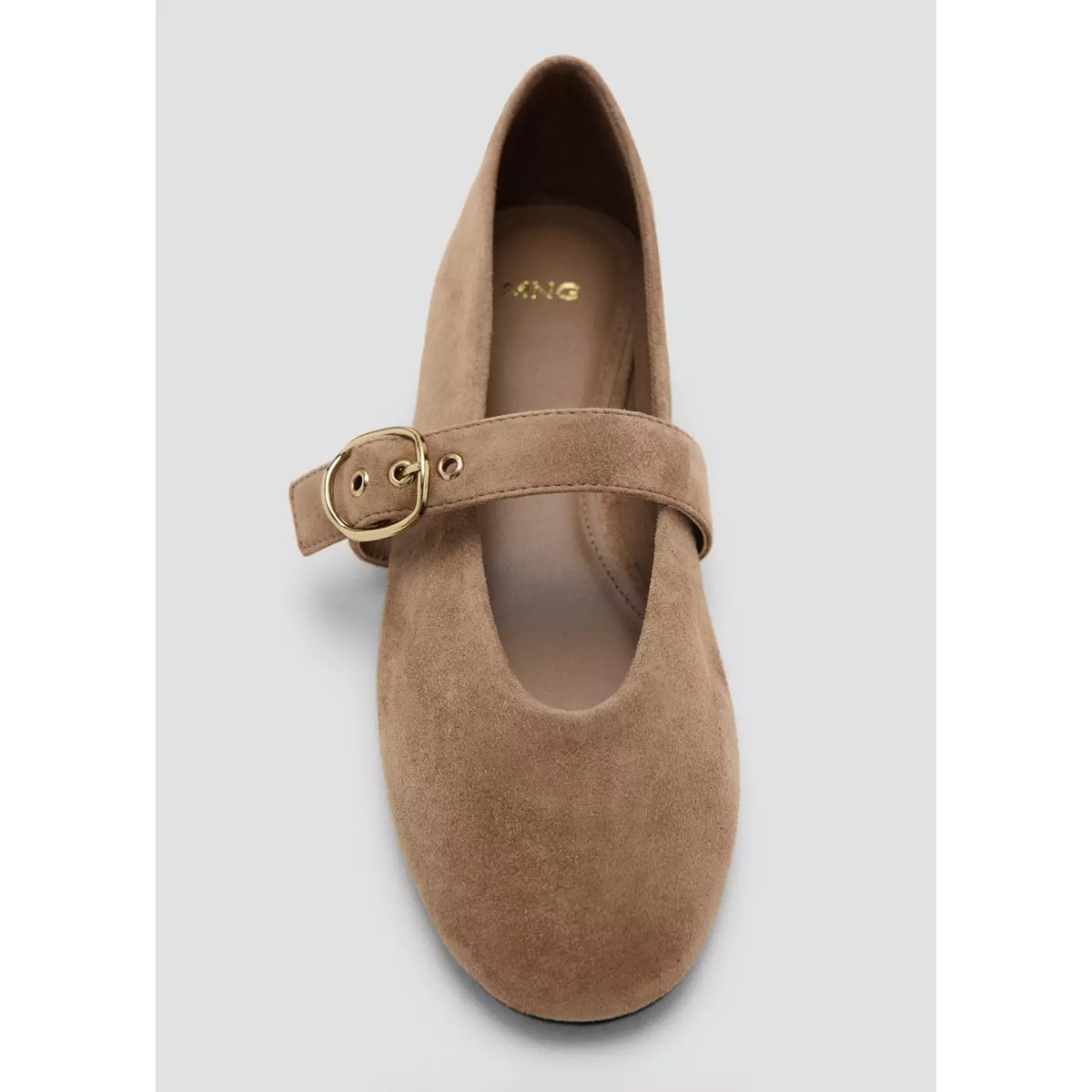 Ballerines suède boucle sable, MANGO