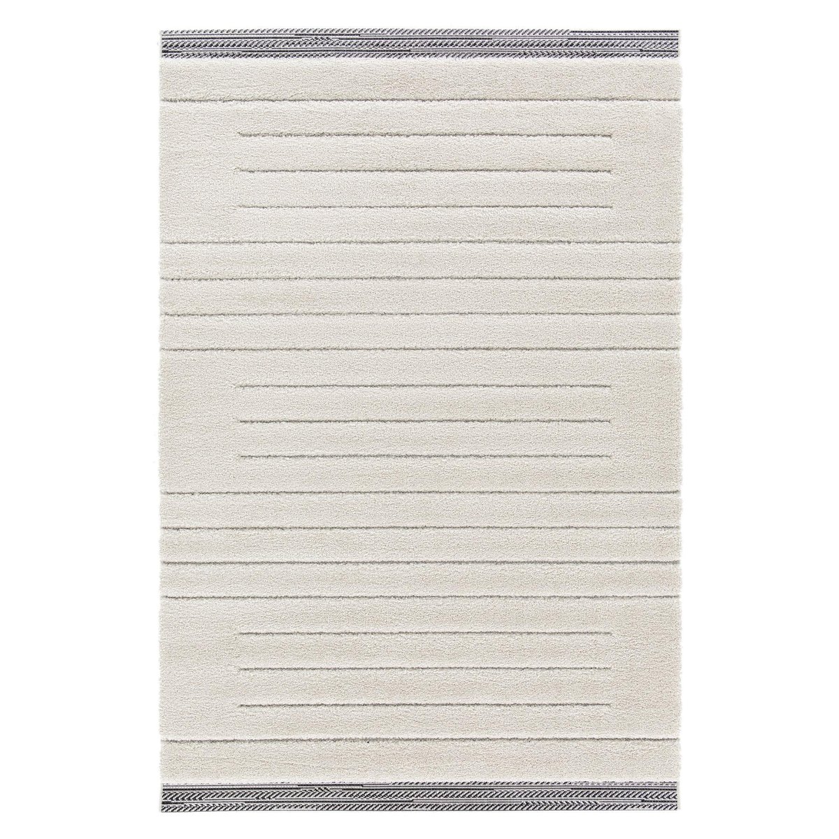 Tapis doux à reliefs ALIGNE beige sable, AFK LIVING