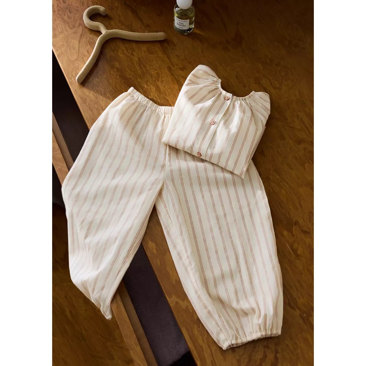 Pantalon pyjama rayures nude, MANGO HOME