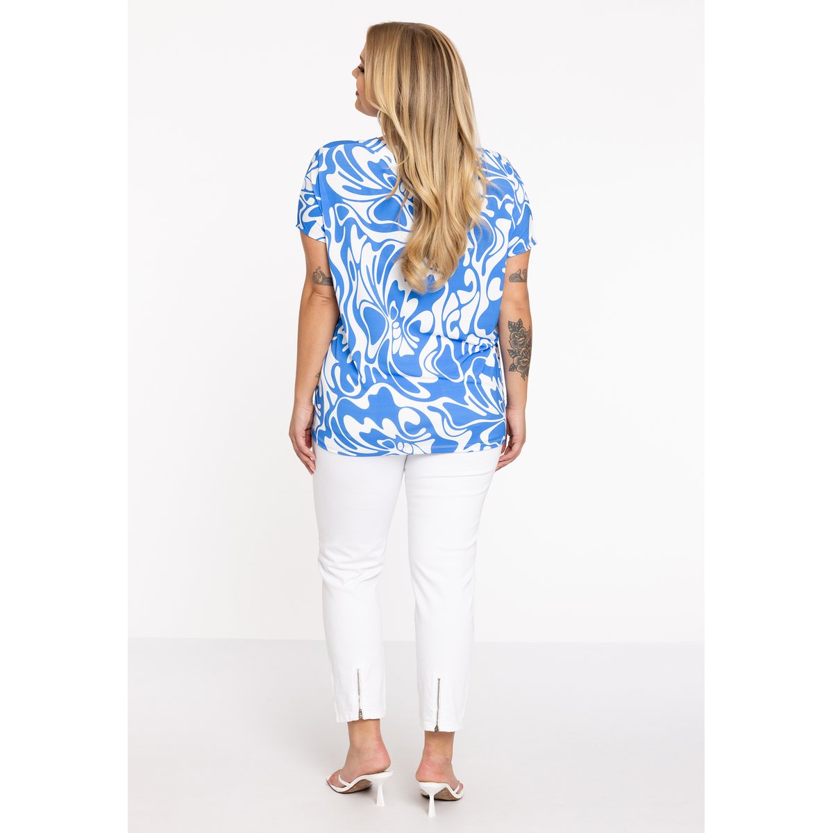 T-shirt avec manches courtes bleu clair, YOEK