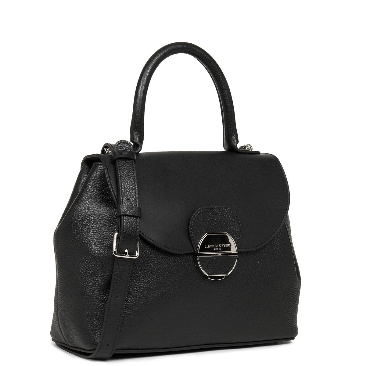 Foulonne Pia Leather Handbag black, LANCASTER