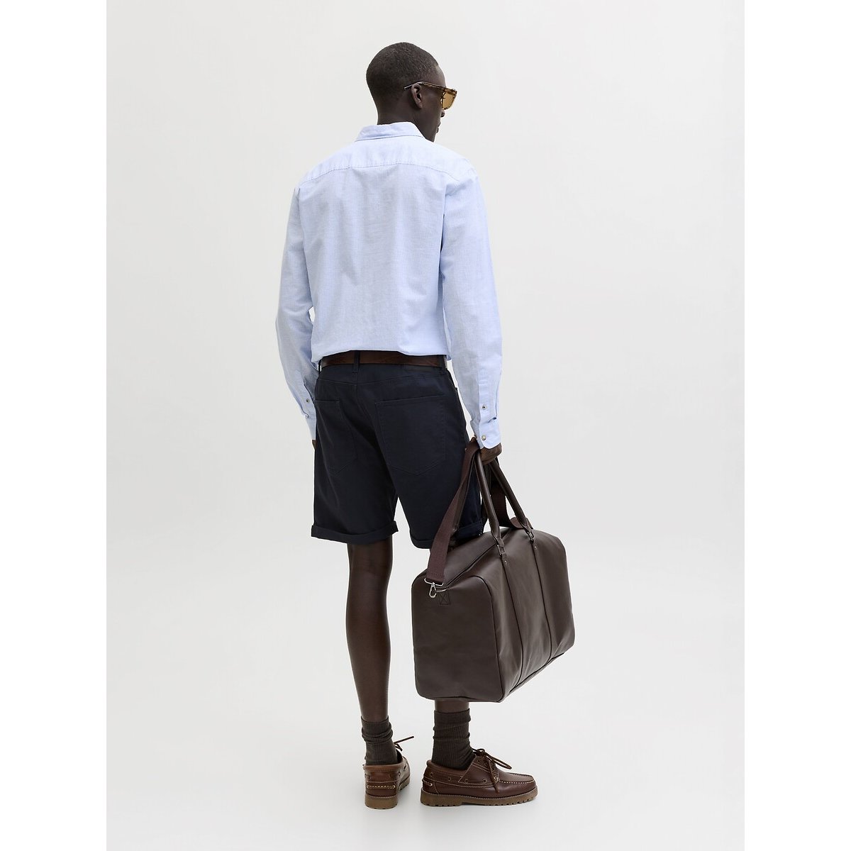 Short met omslag donkerblauw, JACK & JONES
