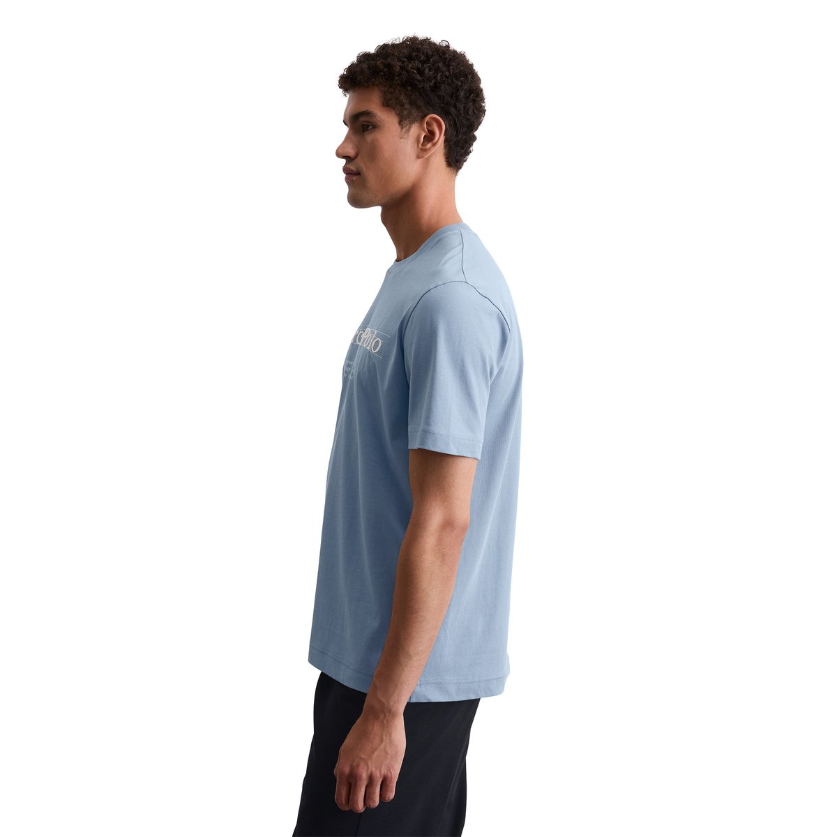 T-shirt regular en pur coton bio bleu moyen, MARC O'POLO