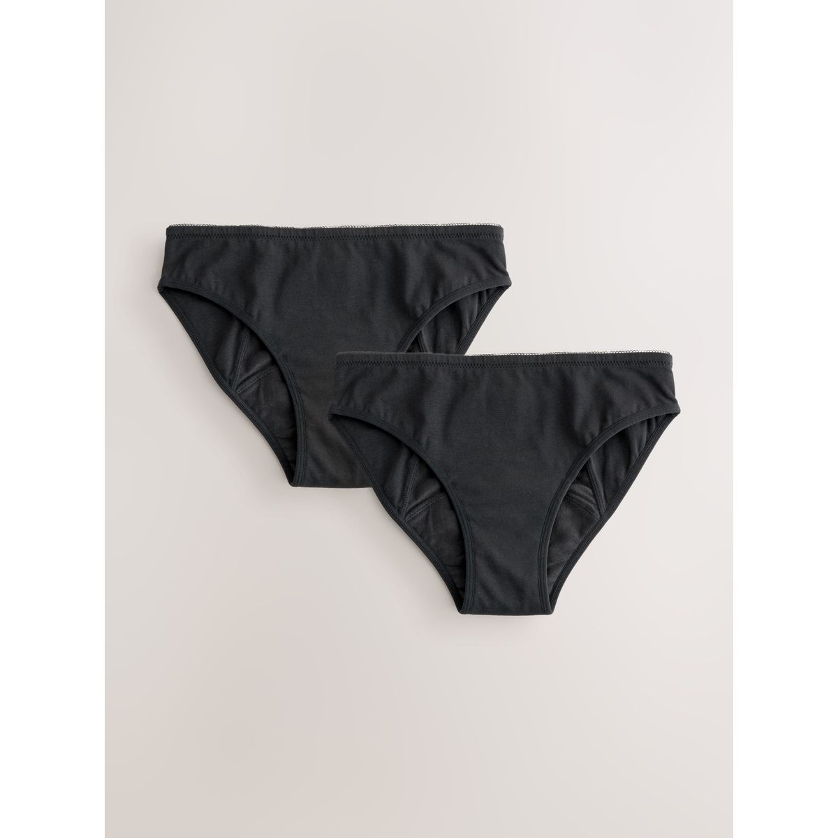 Culotte menstruelle coupe bikini, lot de 2 noir lourd, NEXT