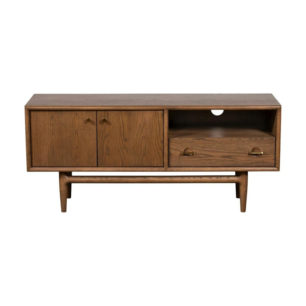 Meuble tv vintage en bois de chêne BRADFORD bois naturel, PIER IMPORT
