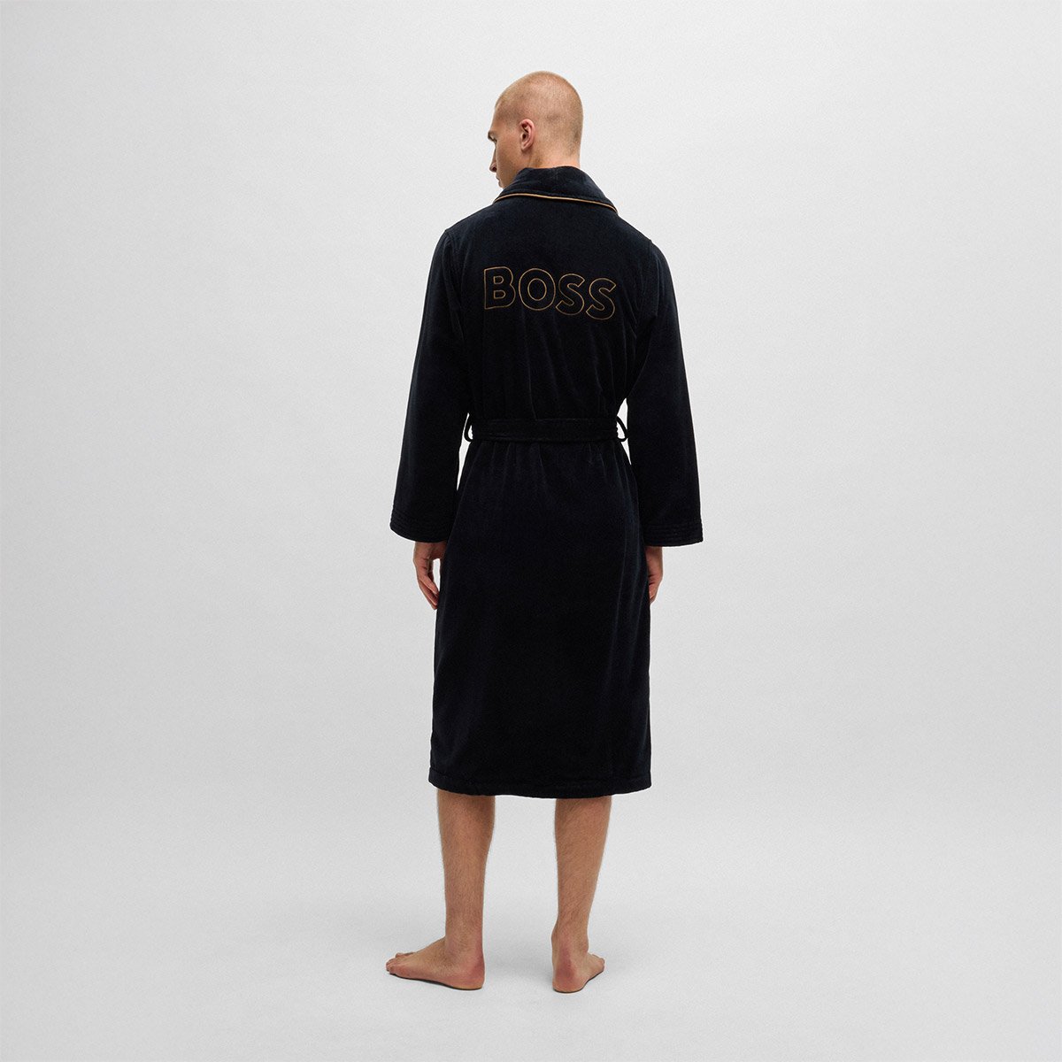Peignoir long en velours,TIAGO black, BOSS HOME