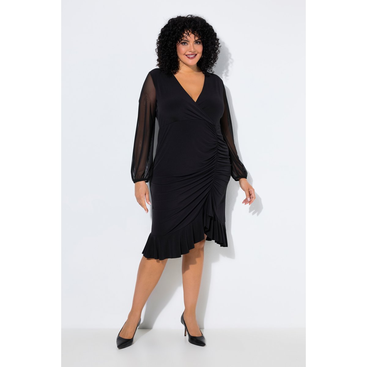 Robe en jersey noir, ULLA POPKEN