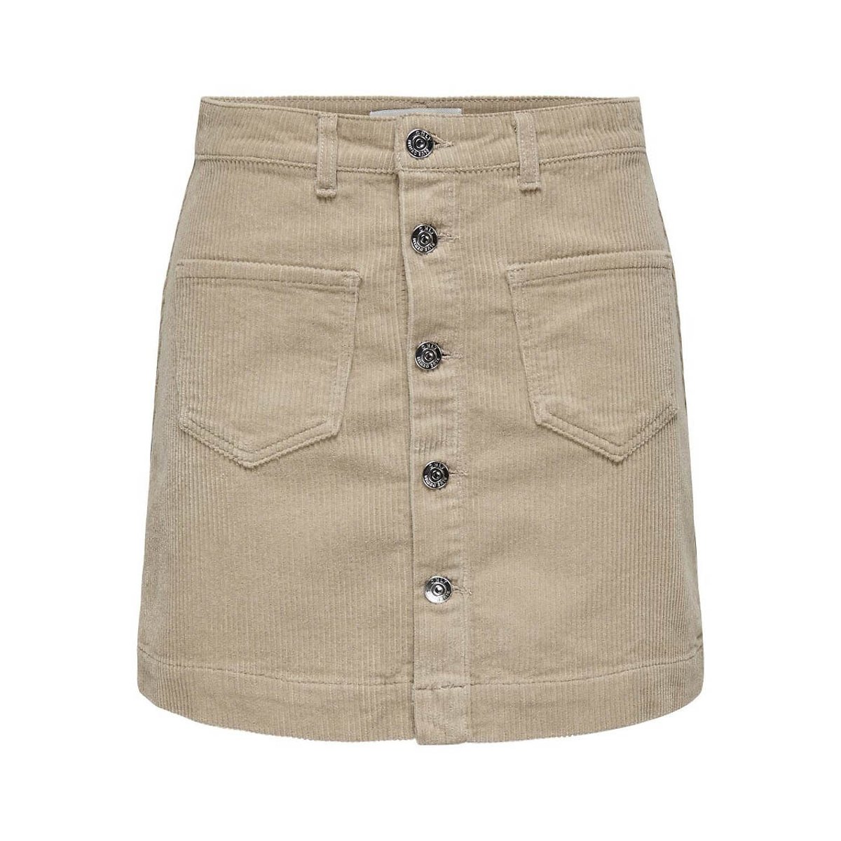 Jupe en velours, taille haute nude, ONLY