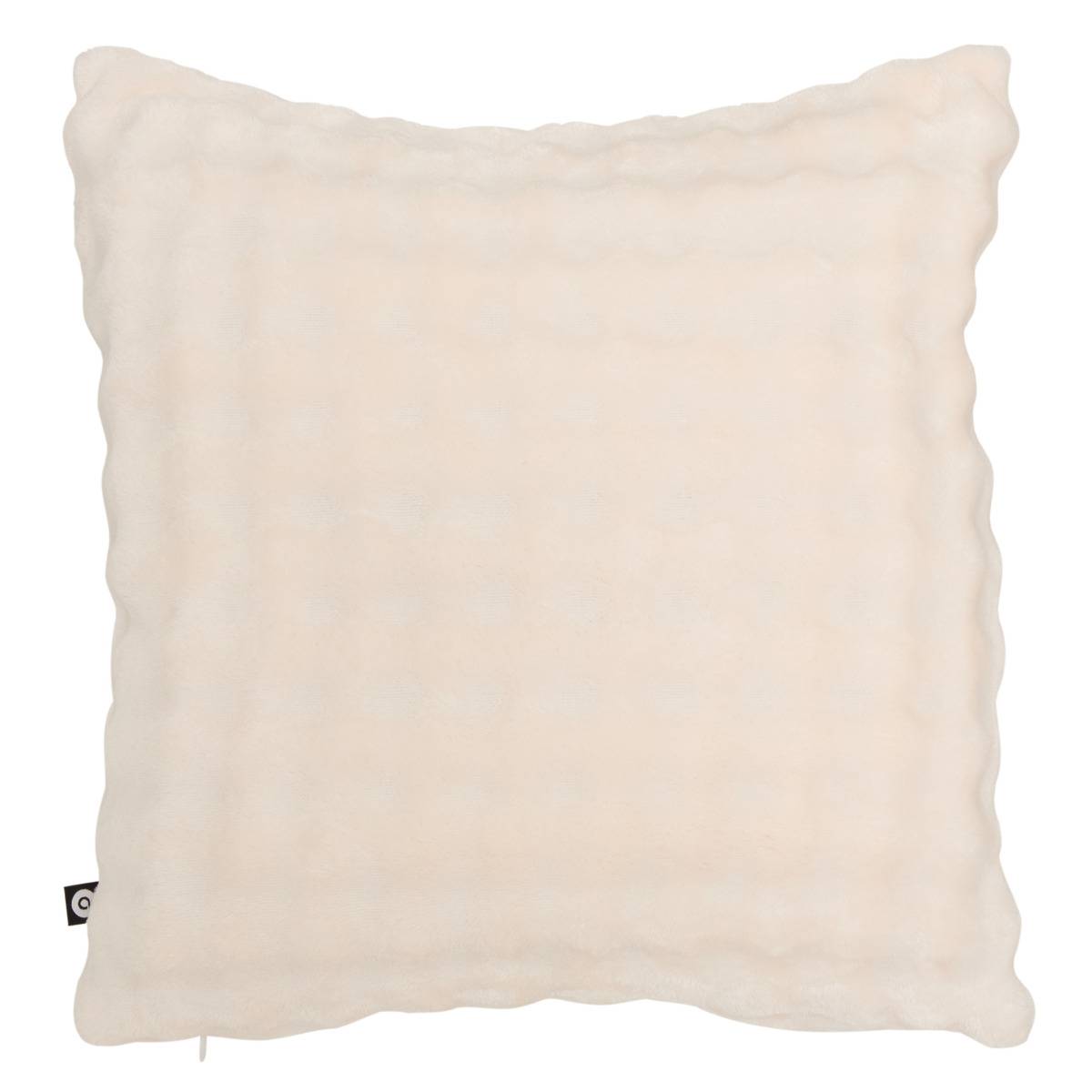 Coussin carré ZEPHY beige lin, ATMOSPHERA