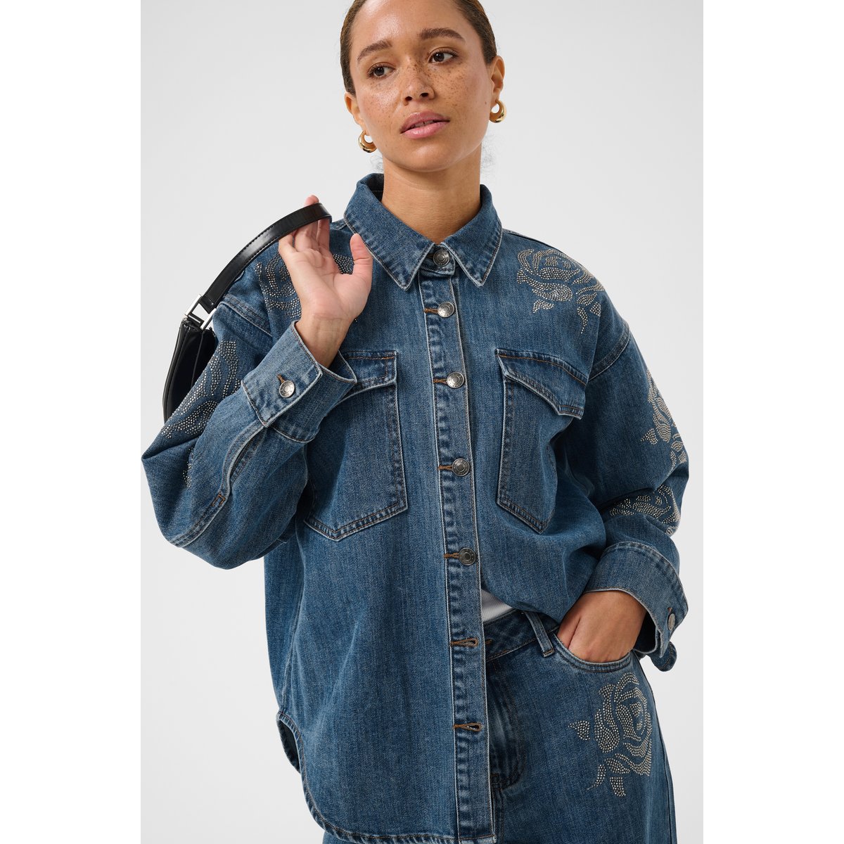 Chemise en jean bleu medium washed blue, KAFFE