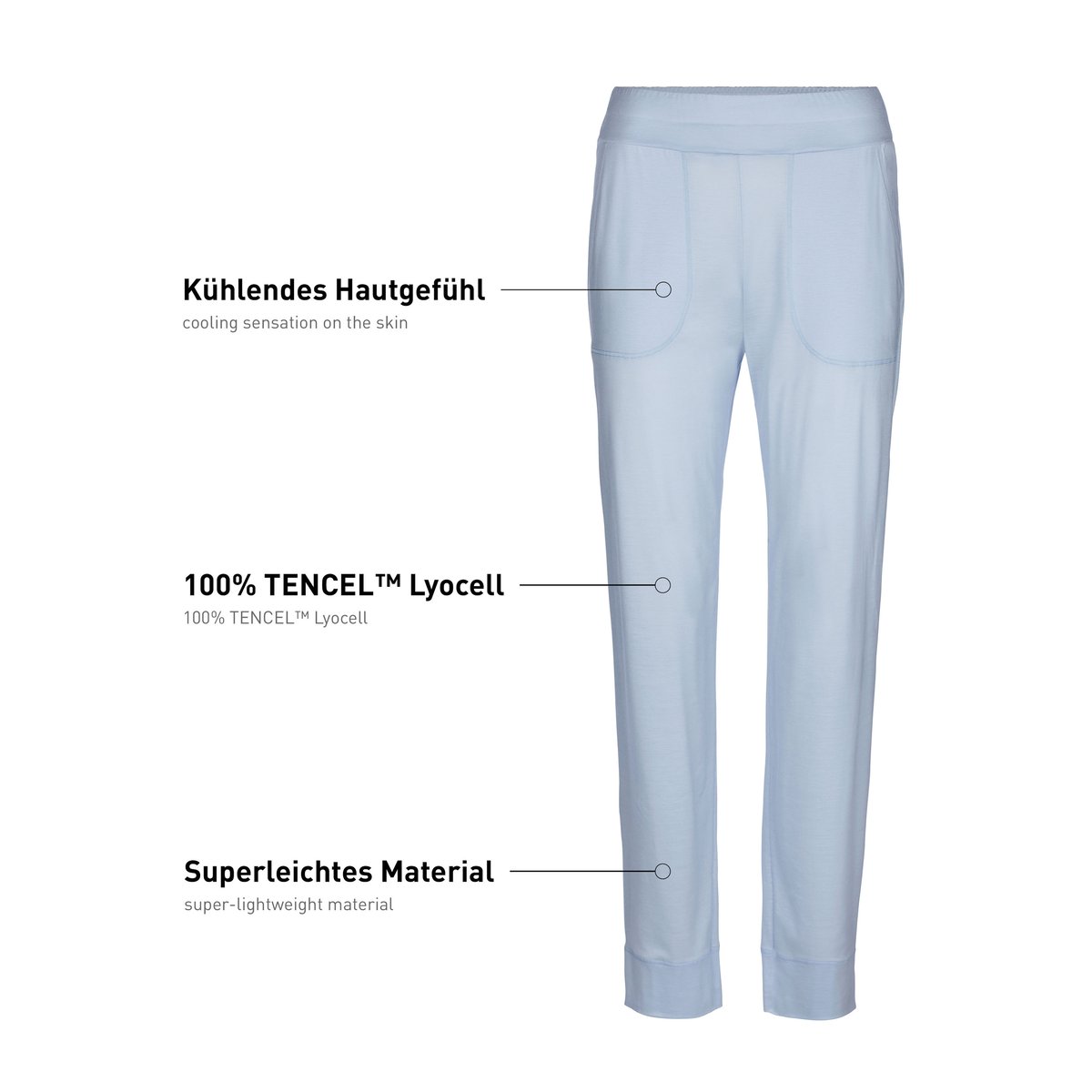 Pants Lyocell DEEPSLEEPWEAR COOLING bleu harmonie, CALIDA