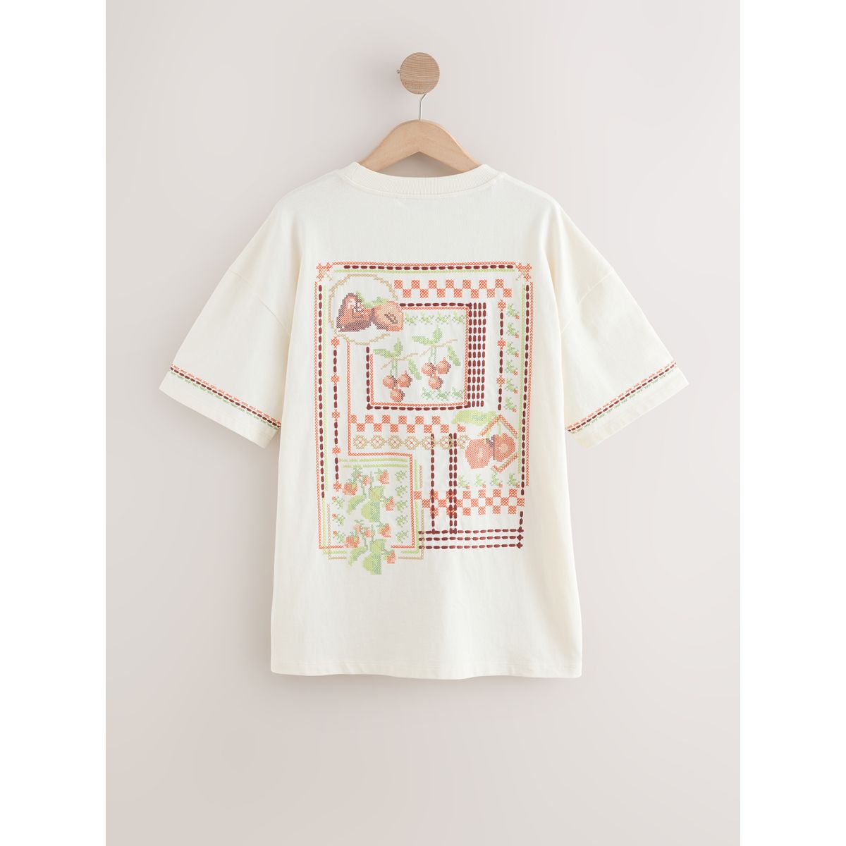 T-shirt de plage imprimé vert/rose, NEXT