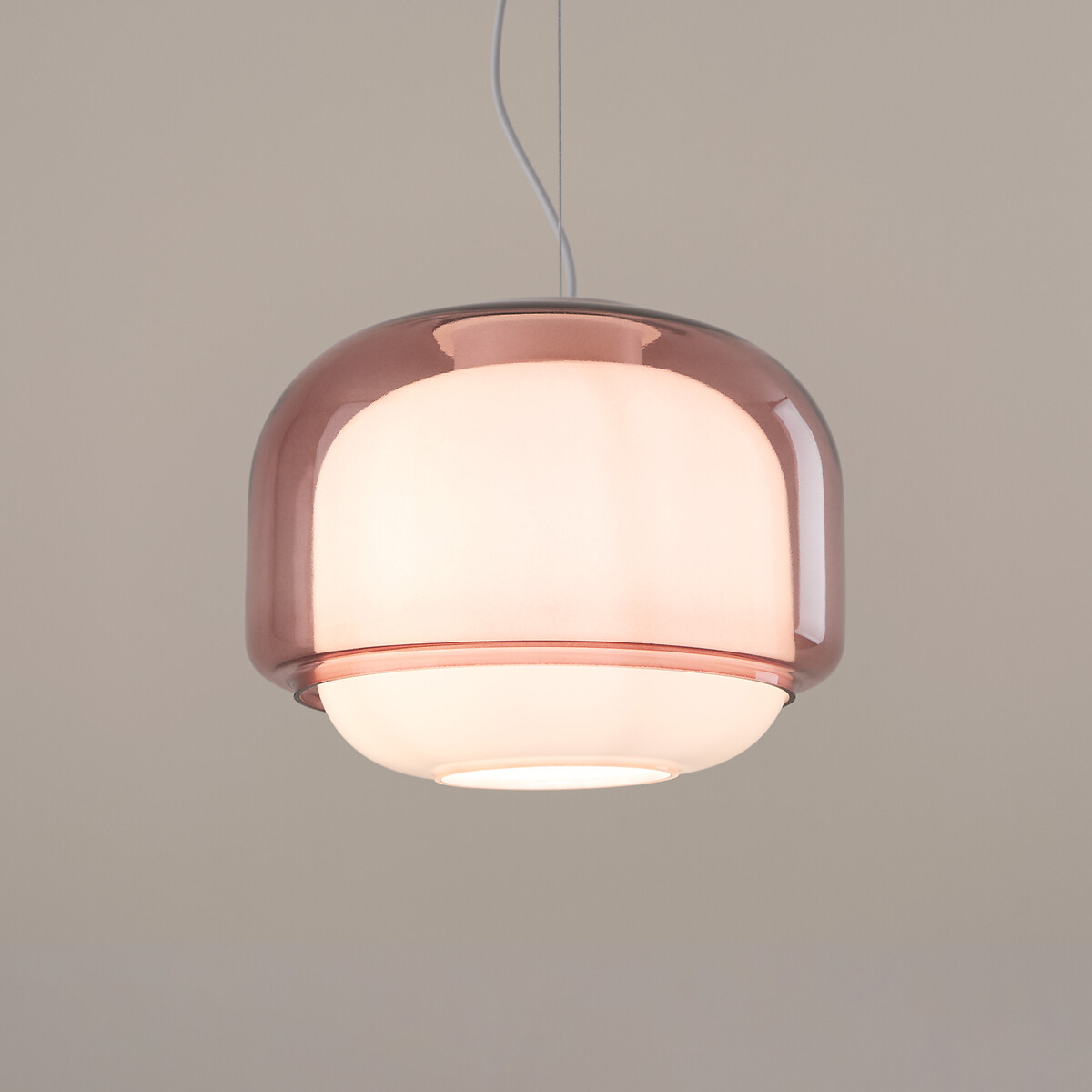 Suspension en verre coloré Ø30,5 cm, KINOKO nude, LA REDOUTE INTERIEURS