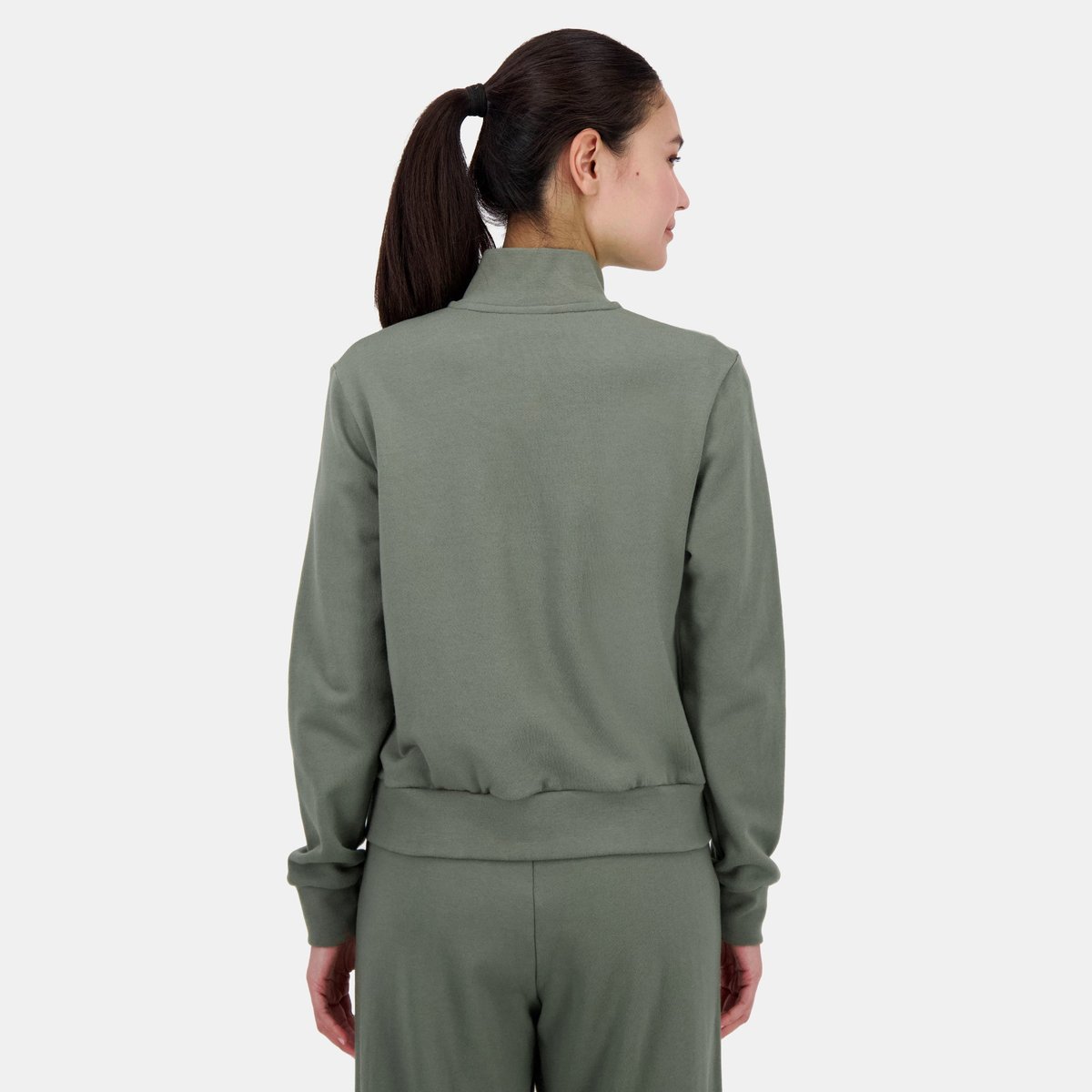 Veste zippée col montant en molleton Contemporain kaki, LE COQ SPORTIF