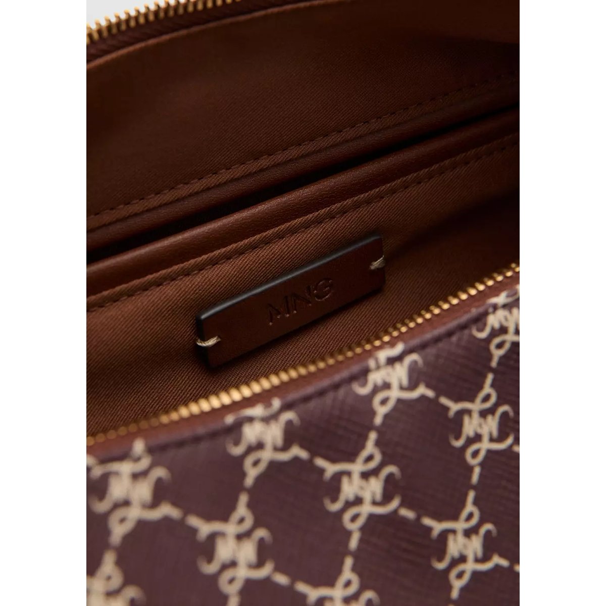 Sac à bandoulière moyen avec logo bordeaux, MANGO