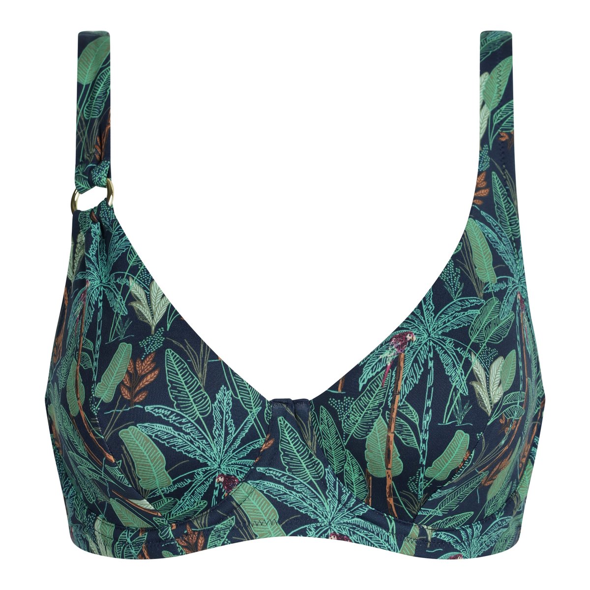 Haut de maillot de bain foulard avec armatures Tropical vert, DIM