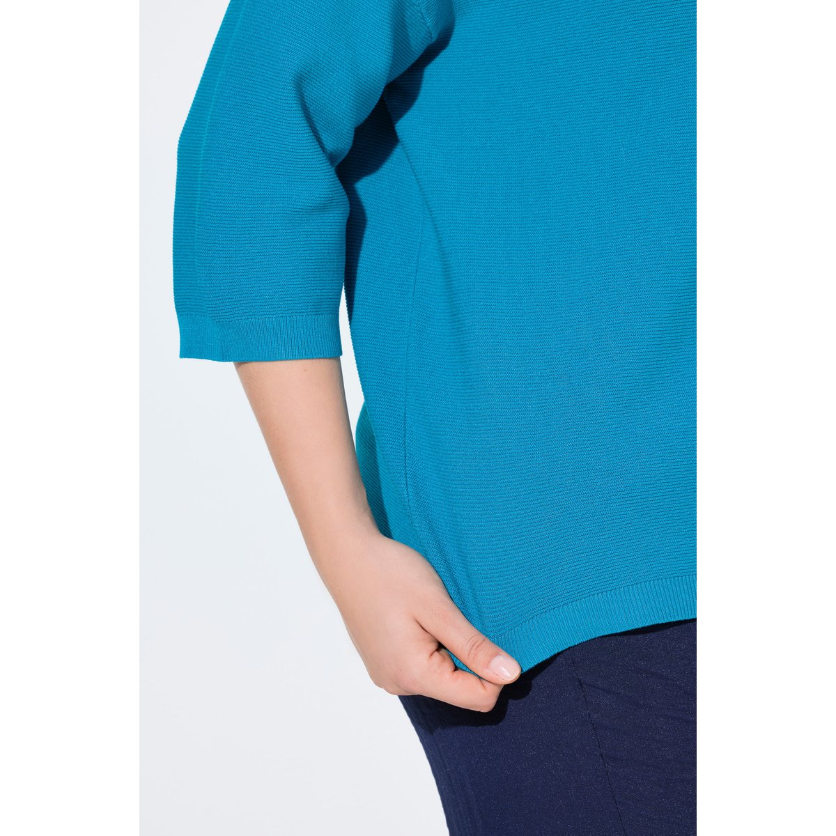 Cardigan oversize, encolure en V aqua turquoise, ULLA POPKEN