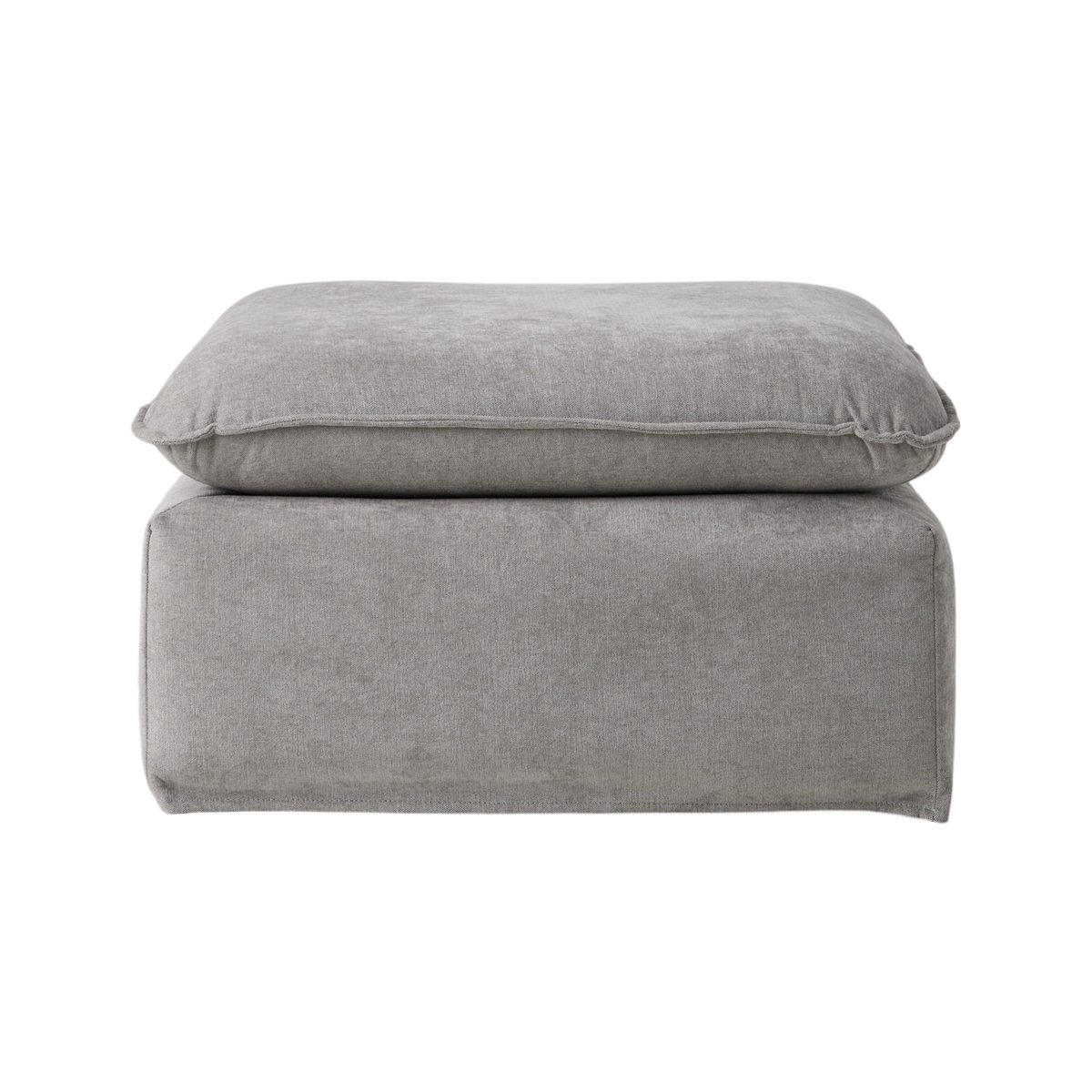 Pouf tissu - ORPHEE gris, CAMIF