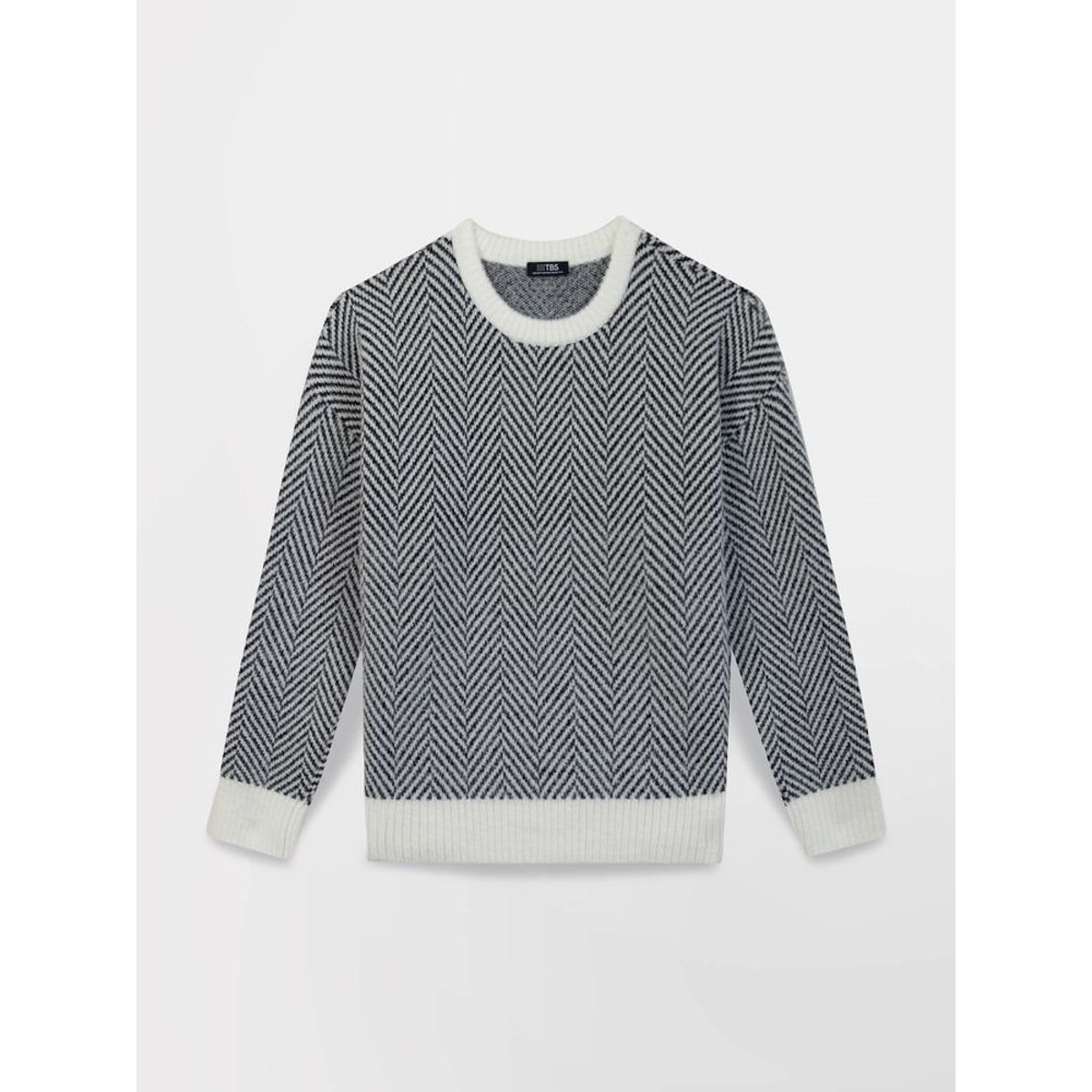 Pull encolure ronde DONIAPUL noir, TBS