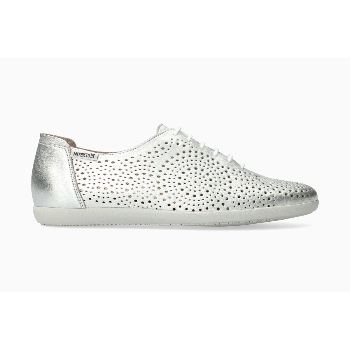 Baskets en cuir KATIE SUN gris silver p5146598, MEPHISTO