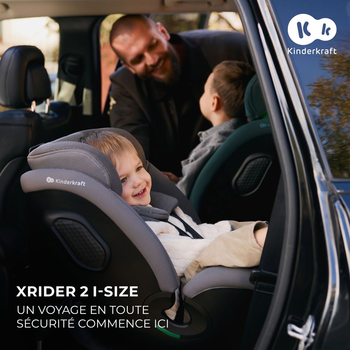 Siège auto Xrider² i-Size gris, KINDERKRAFT