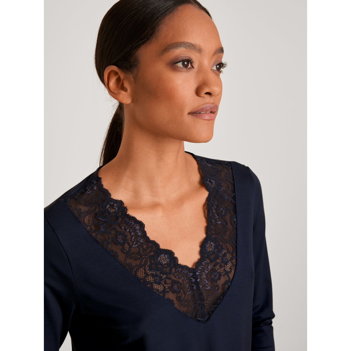 Pyjama manches longues Modal SEASON SPECIAL bleu lapis foncé, CALIDA