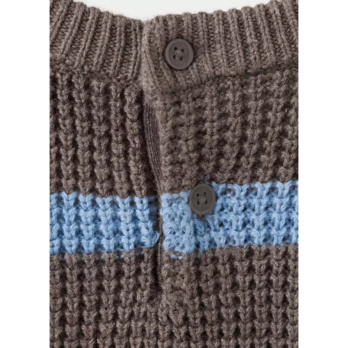 Pull-over en maille à rayures café, MANGO BABY