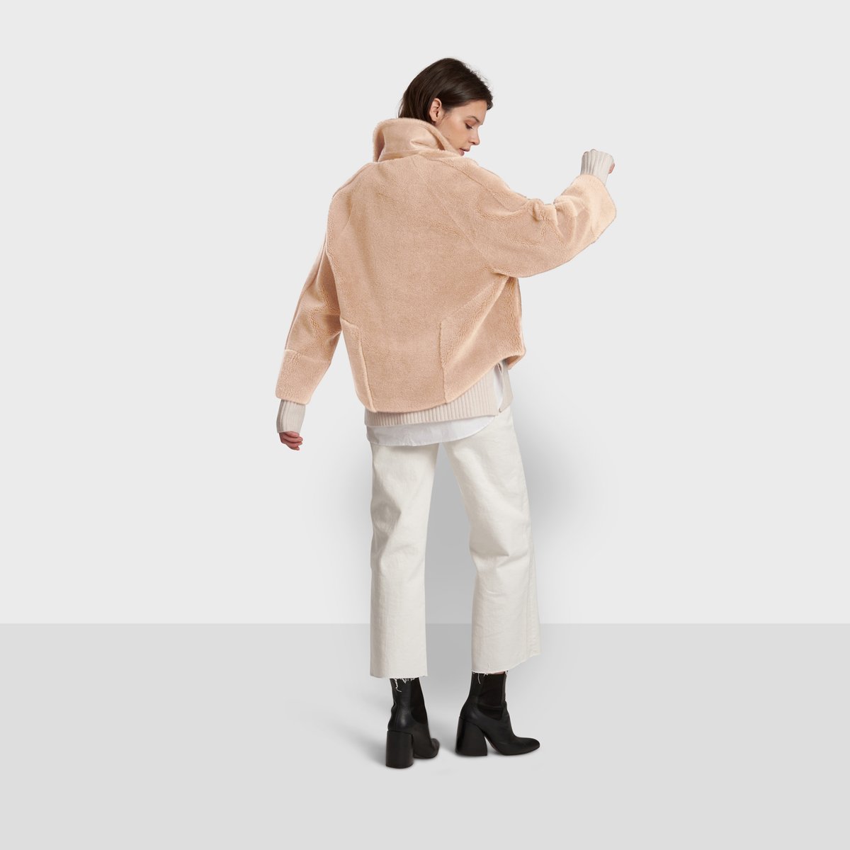 Veste réversible en laine HELEN beige, OAKWOOD