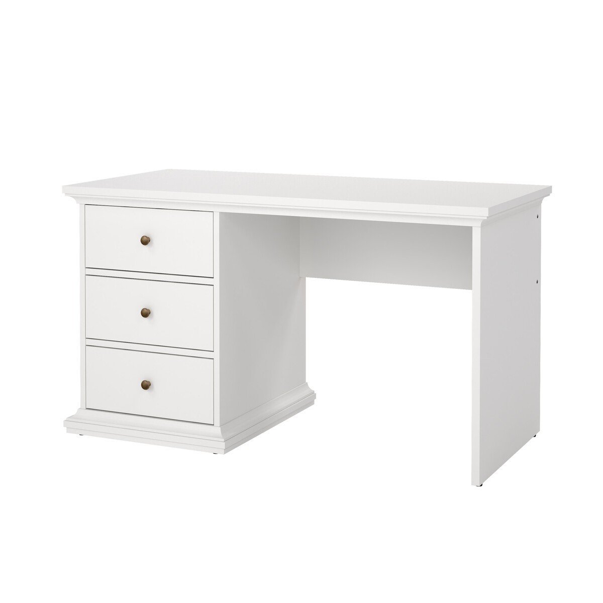 Bureau 3 tiroirs blanc - SOFIA blanc, CALICOSY