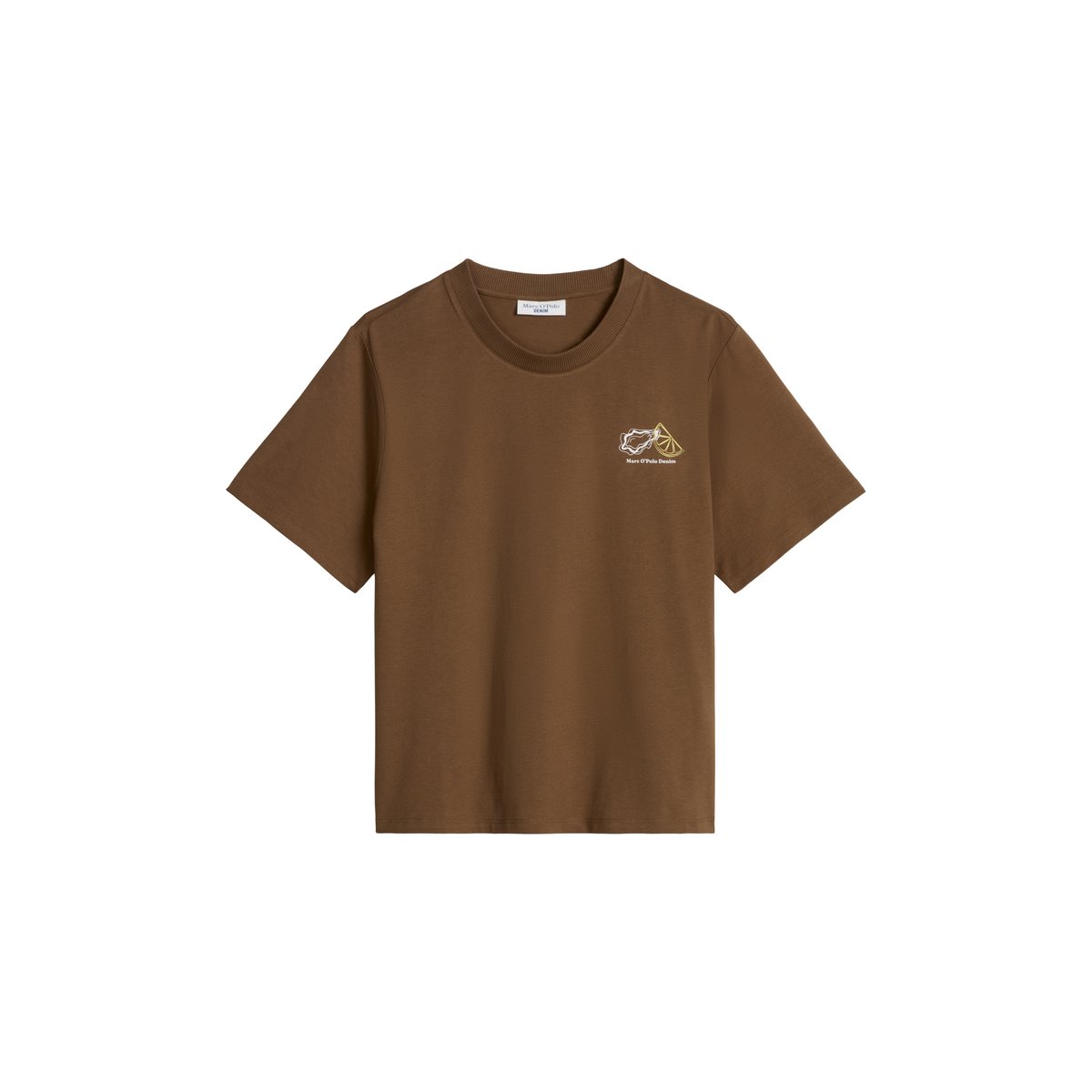 T-shirt ample en coton organique marron, MARC O’POLO DENIM