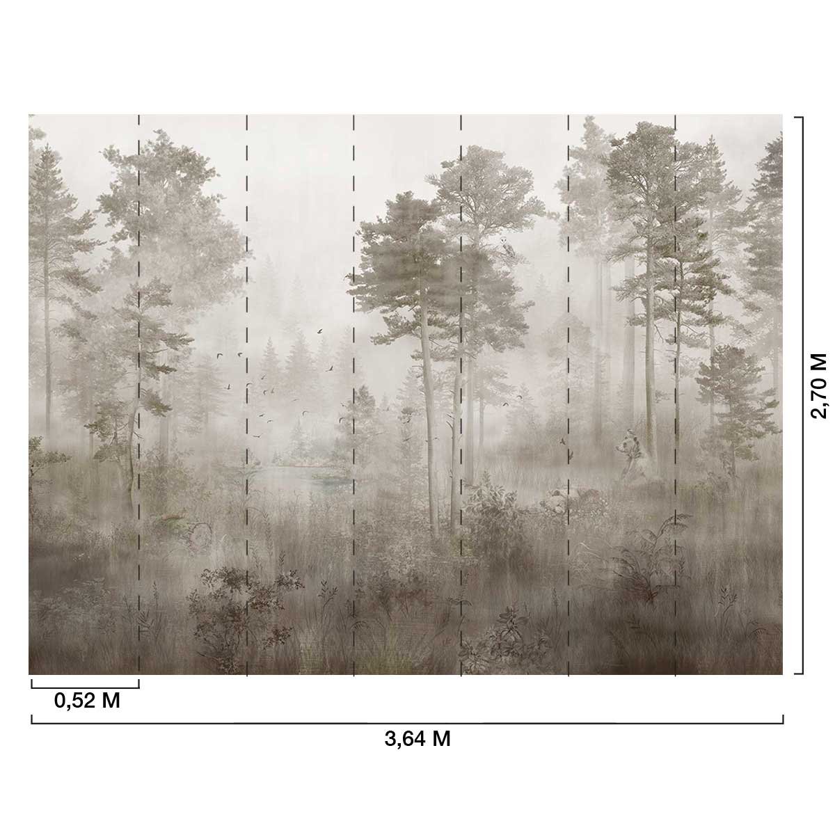 Papier peint enfant La Vallée des Ours gris, HEXOA