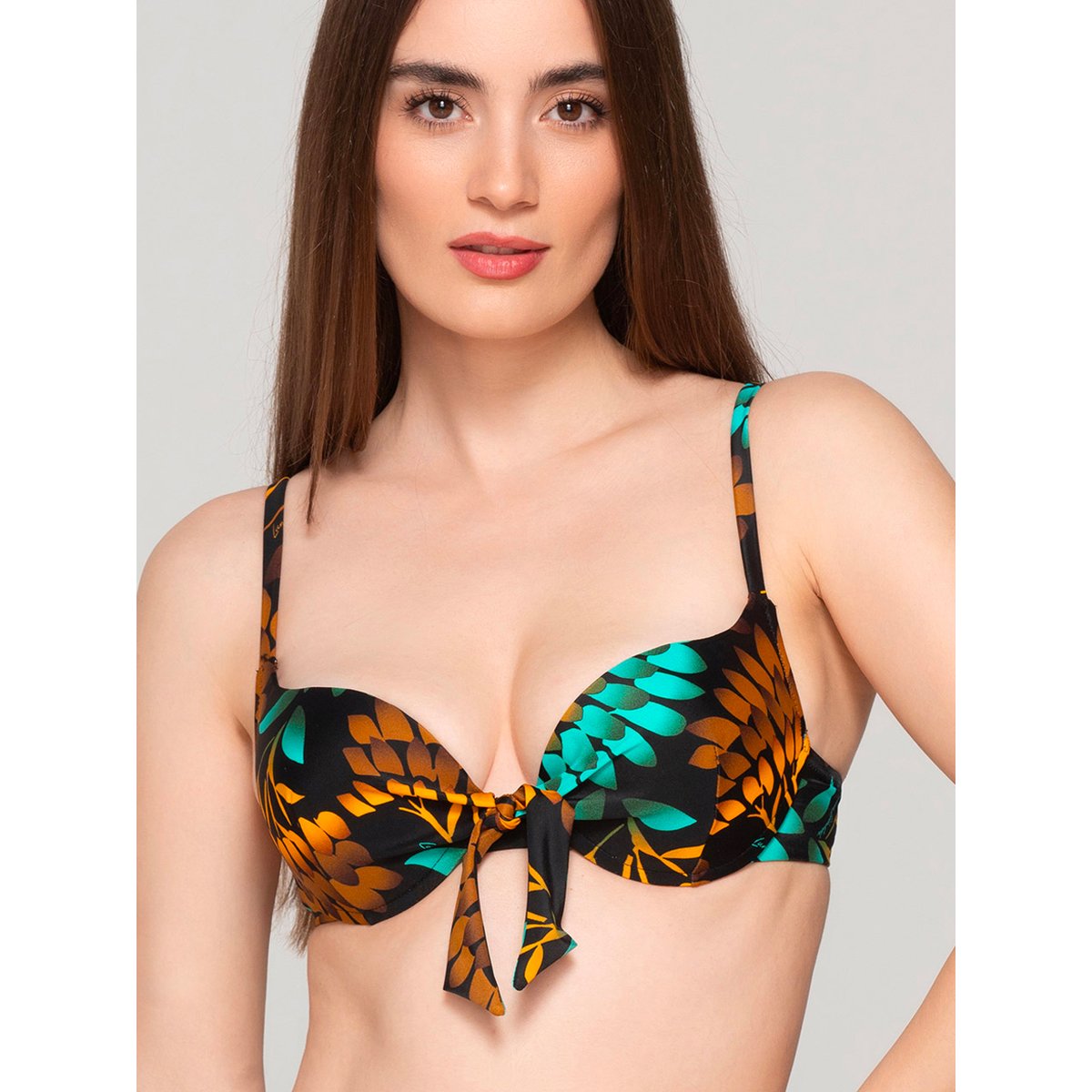 Haut maillot de bain push-up EMERALD imprimé, LUNA SPLENDIDA
