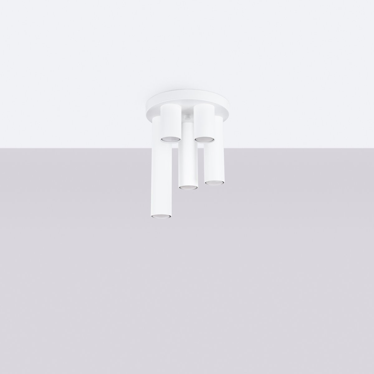 Plafonnier Acier Blanc GU10 5 Lagos blanc, EDEN