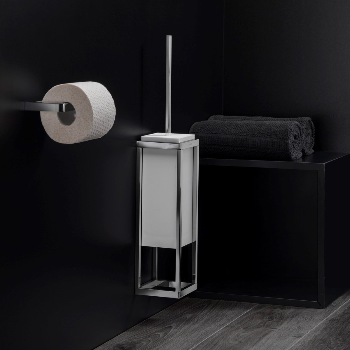 Brosse Wc  THE GRID noir mat, COSMIC
