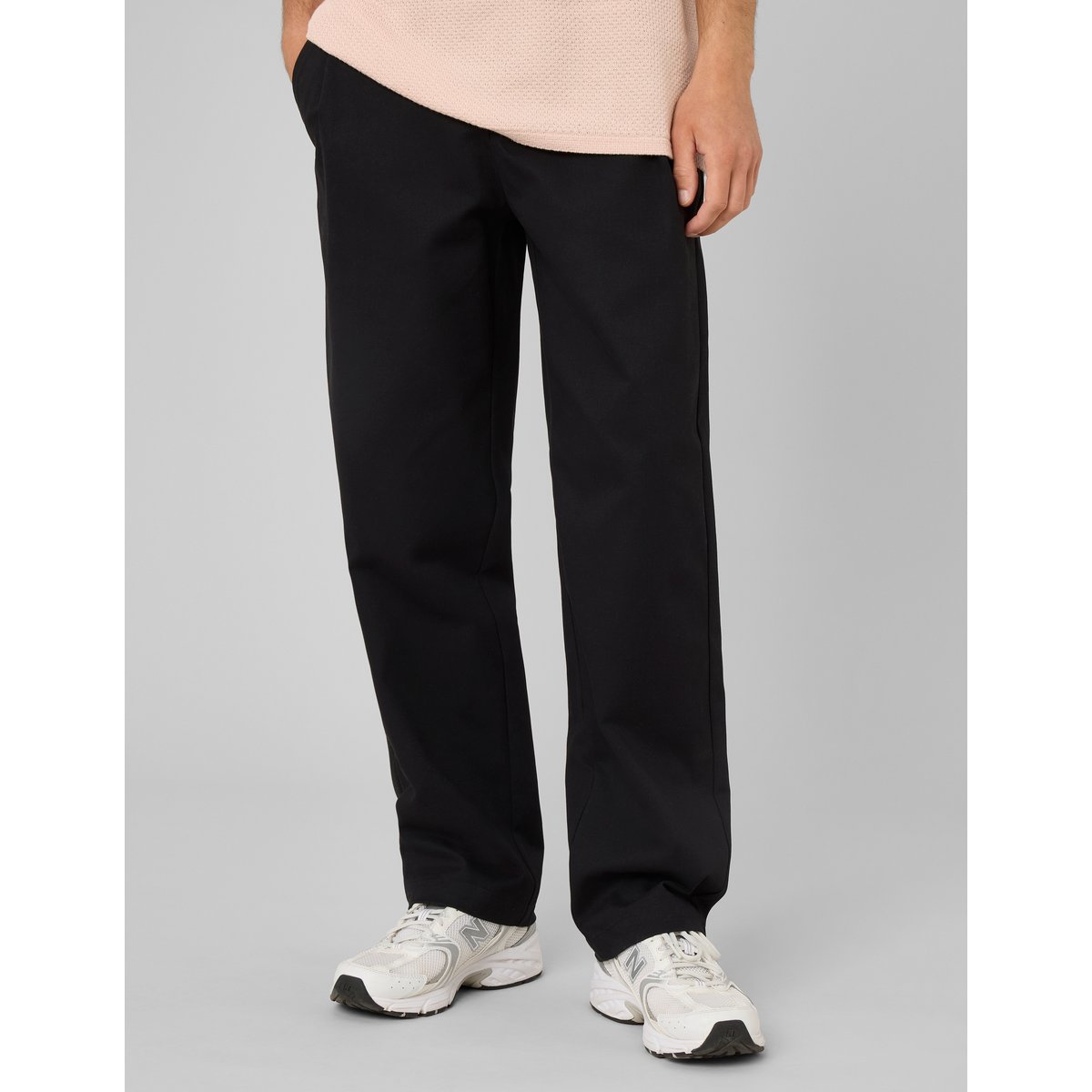 Pantalon chino à pinces noir, BZB