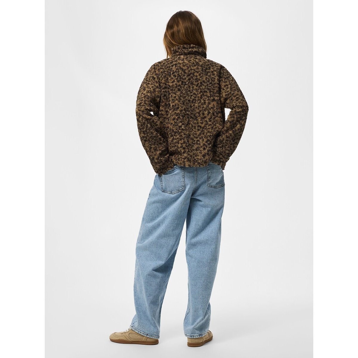 Veste polaire imprimé léopard imprimé léopard, PIECES