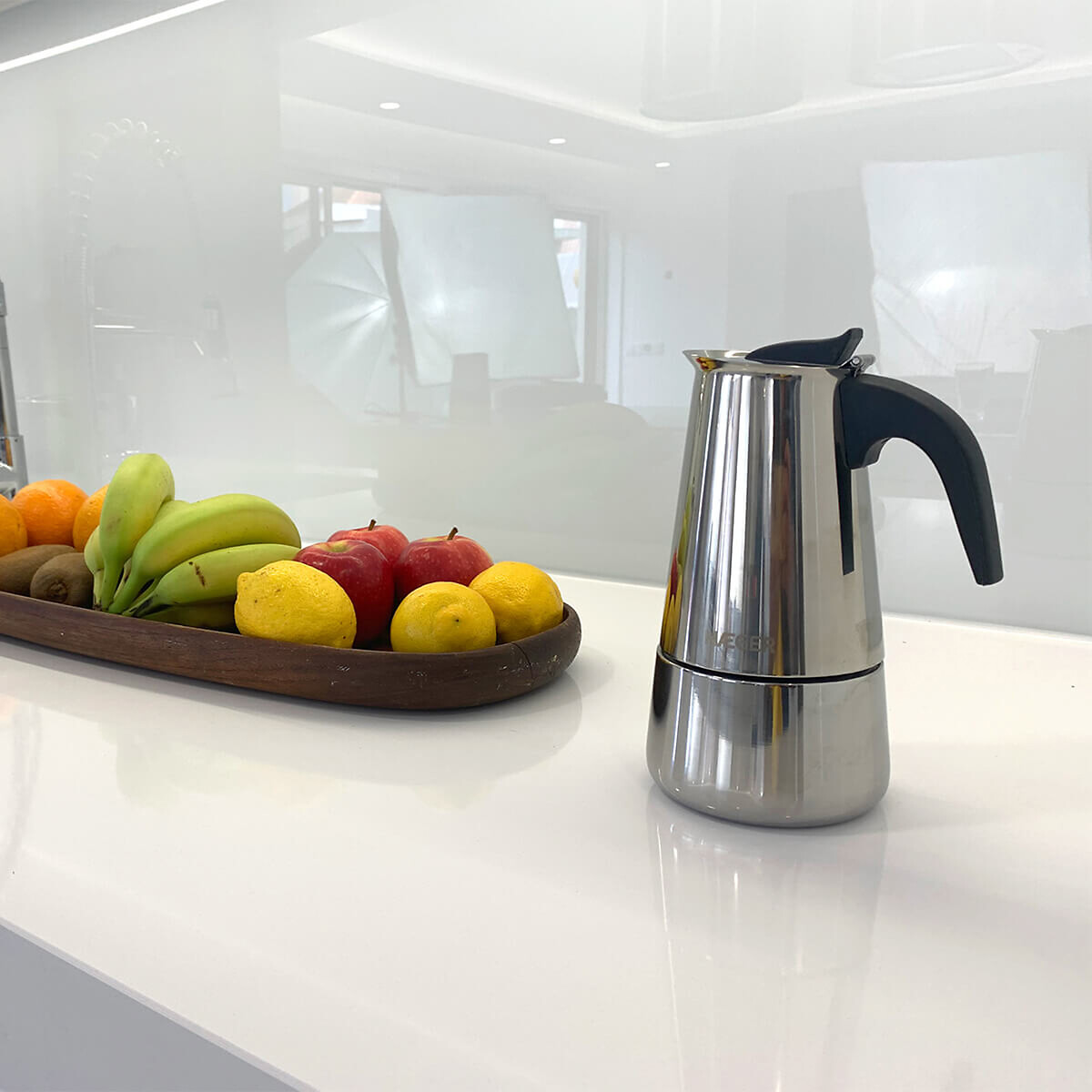 Cafeteira HAEGER SS MOKA POT 10 - Em Inox, para 10 chávenas, da HAEGER inox, HAEGER