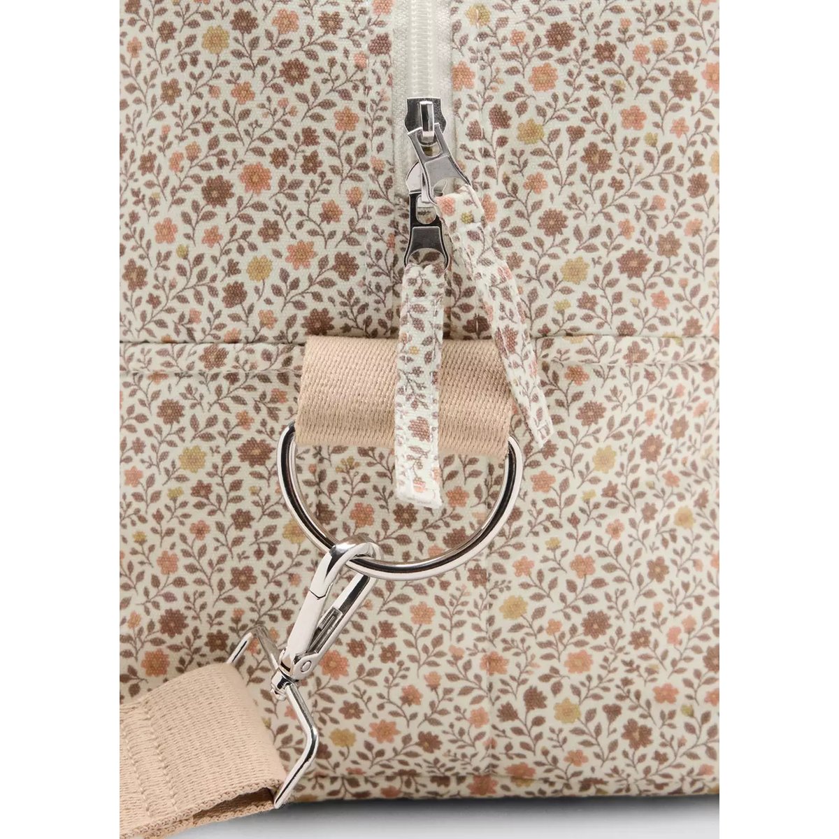 Sac de maternité imprimé fleuri blanc cassé, MANGO BABY