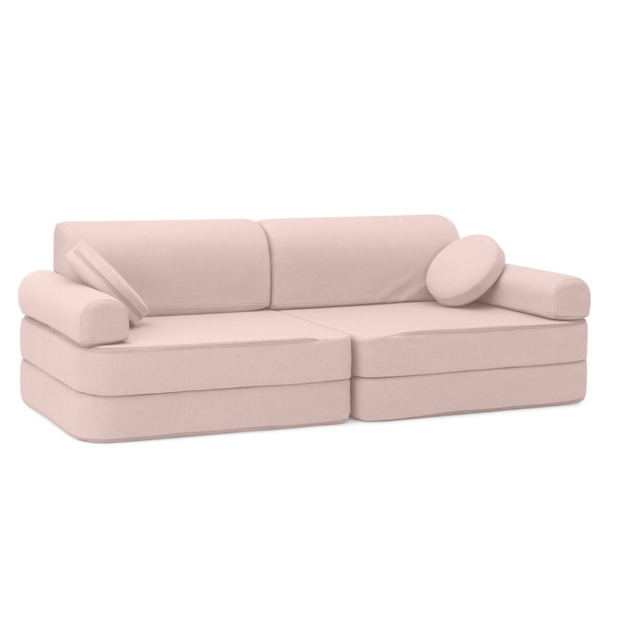 Salon extérieur enfant modulable 8 pcs déperlant rose, MEOW BABY