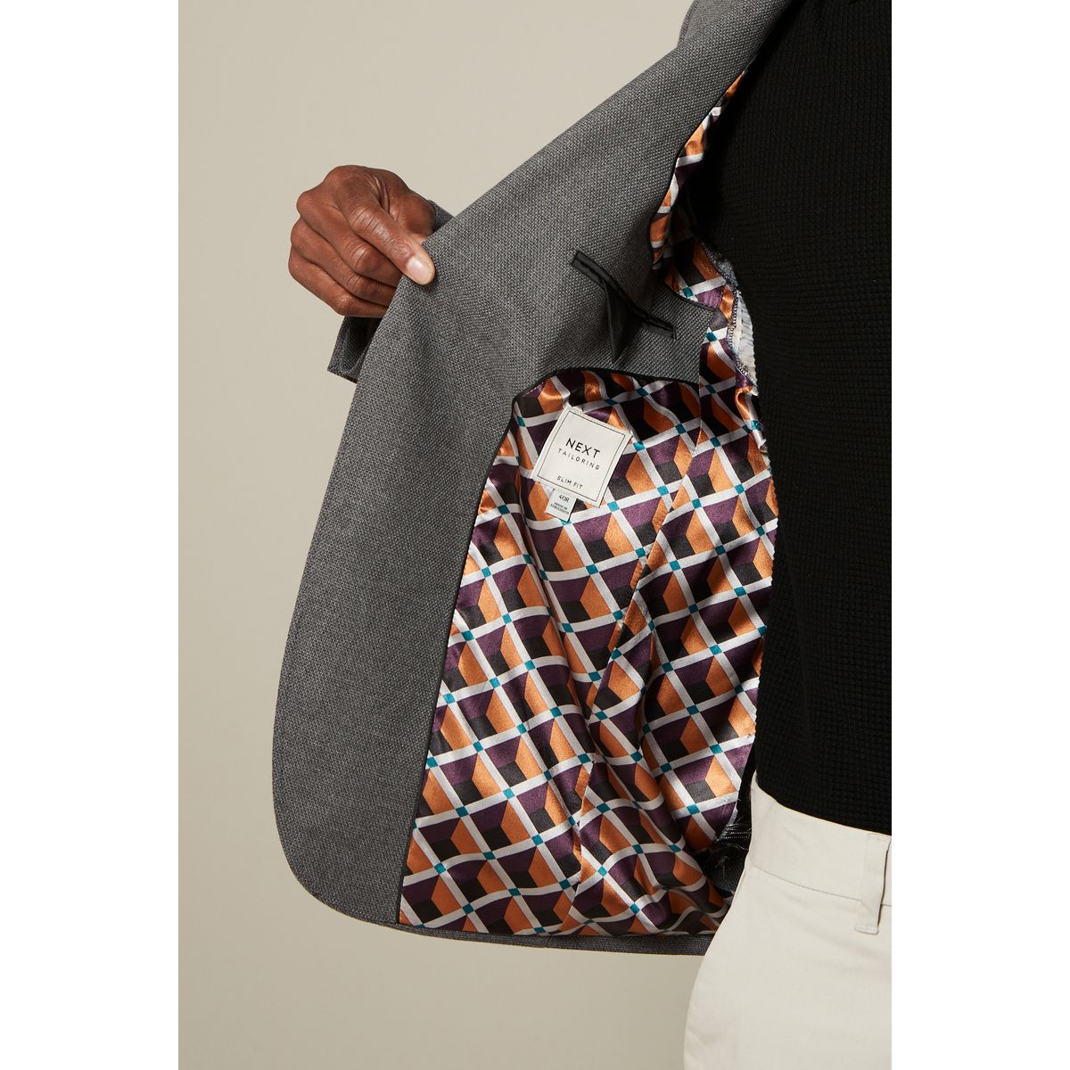 Blazer habillé texturé gris, NEXT